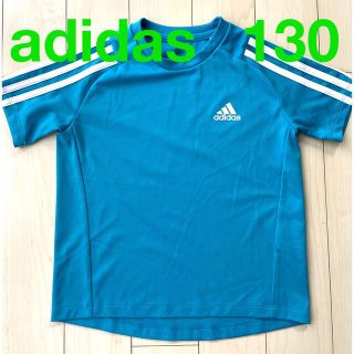 アディダス(adidas)のadidas 130㎝　Tシャツ　速乾　水色(Tシャツ/カットソー)