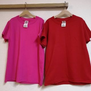 Fruit Of The Loom キッズ 半袖 Tシャツ レッド ピンク(Tシャツ/カットソー)