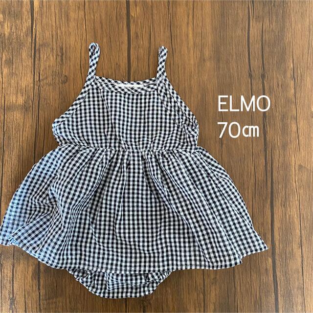 ELMO エルモ ロンパース ワンピース風 ギンガムチェック 70の通販 by らん's shop｜ラクマ