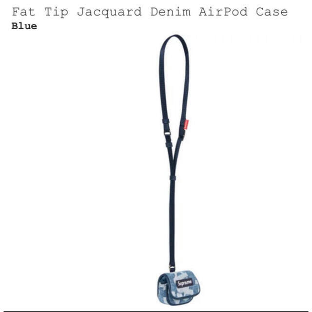 Supreme Fat Tip Jacquard Denim AirPod Case Blue - SS22 - US