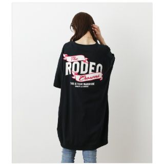 ロデオクラウンズワイドボウル(RODEO CROWNS WIDE BOWL)のRCWB リボンロゴTシャツワンピース(ミニワンピース)