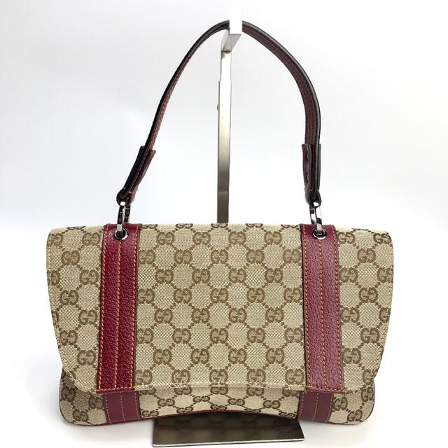 しました GUCCI グッチGG柄型押しレザーショルダーバッグ hdRwY