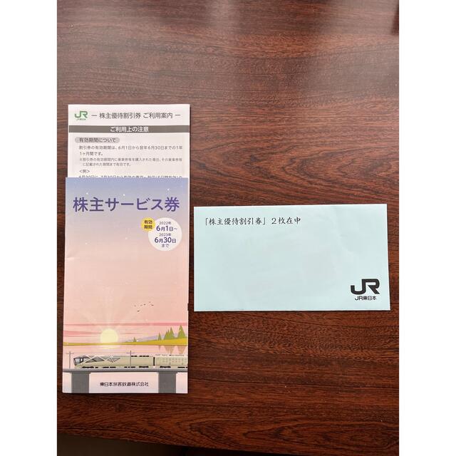 JR東日本株主優待割引券2枚とJR東日本株主サービス券