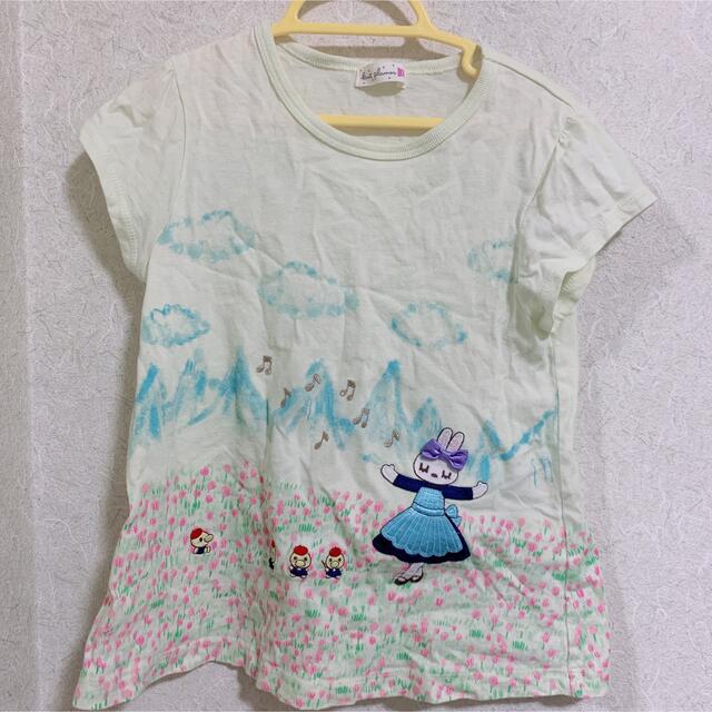 KP(ニットプランナー)のニットプランナー  お花畑ミミちゃんTシャツ キッズ/ベビー/マタニティのキッズ服女の子用(90cm~)(Tシャツ/カットソー)の商品写真