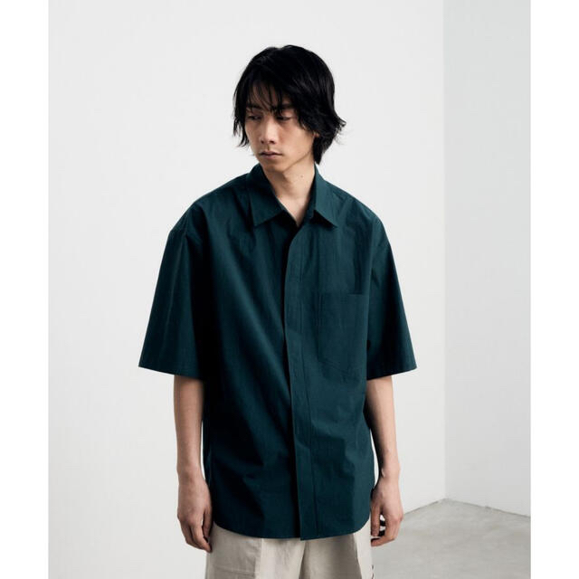 リドム　lidnm　OOMI ZARASHI POPLIN SHIRT　Mサイズ