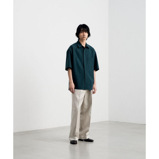 リドム　lidnm　OOMI ZARASHI POPLIN SHIRT　Mサイズ