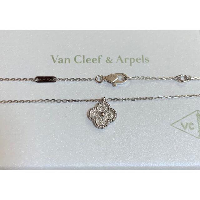 女性が喜ぶ♪ Van Cleef & Arpels - ヴァンクリ❤︎美品❤︎スウィートアルハンブラペンダント　ホワイトゴールド ネックレス
