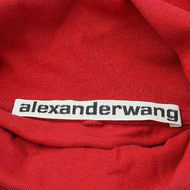 Alexander Wang(アレキサンダーワン)のアレキサンダーワン カットソー ハイネック 長袖 刺繍 S 赤 レッド メンズのトップス(Tシャツ/カットソー(七分/長袖))の商品写真