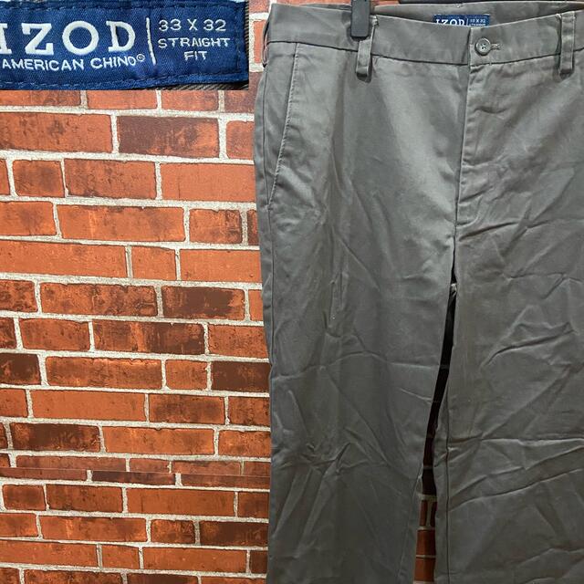 【レア】IZOD アメリカン チノパン コットンパンツ 33×22 古着パンツ メンズのパンツ(チノパン)の商品写真