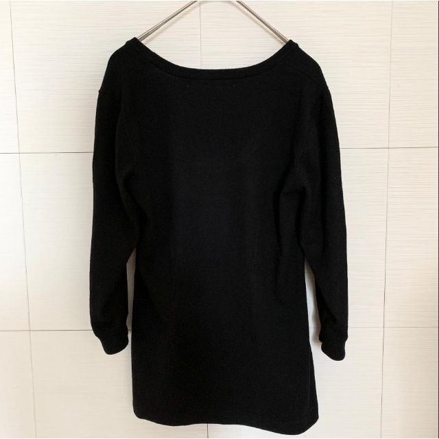 BLACK by moussy(ブラックバイマウジー)のBLACK BY MOUSSY マウジー　黒　薄手ニット　秋 春 ブラック レディースのトップス(ニット/セーター)の商品写真