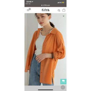 フィフス(fifth)の値下げしました　fifth 楊柳シャツ オレンジ(シャツ/ブラウス(長袖/七分))