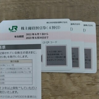 ジェイアール(JR)のJR東日本　株主優待券　3枚(鉄道乗車券)