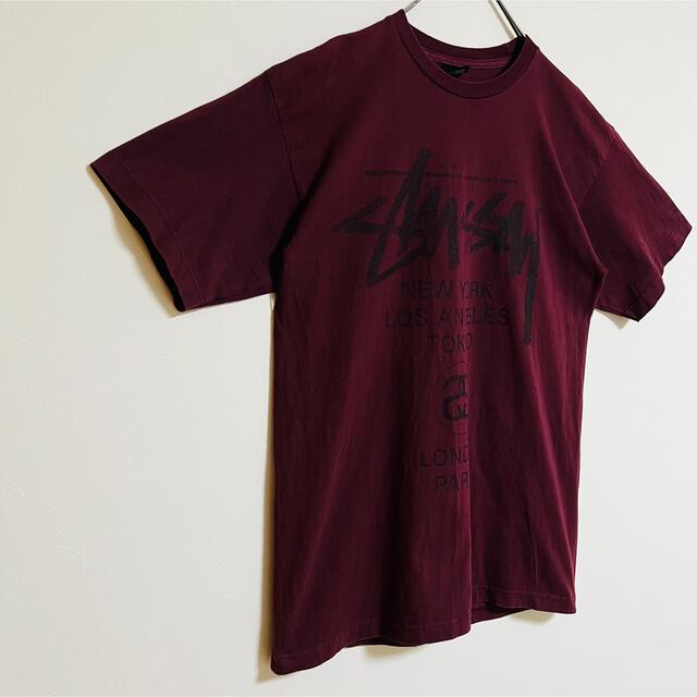 STUSSY(ステューシー)の【人気カラー】古着 ステューシー ワールドツアー Tシャツ メキシコ製 サイズL メンズのトップス(Tシャツ/カットソー(半袖/袖なし))の商品写真