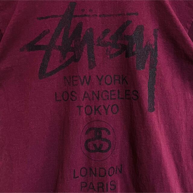 STUSSY(ステューシー)の【人気カラー】古着 ステューシー ワールドツアー Tシャツ メキシコ製 サイズL メンズのトップス(Tシャツ/カットソー(半袖/袖なし))の商品写真