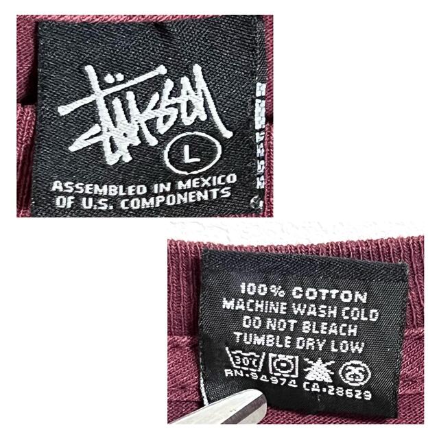 STUSSY(ステューシー)の【人気カラー】古着 ステューシー ワールドツアー Tシャツ メキシコ製 サイズL メンズのトップス(Tシャツ/カットソー(半袖/袖なし))の商品写真