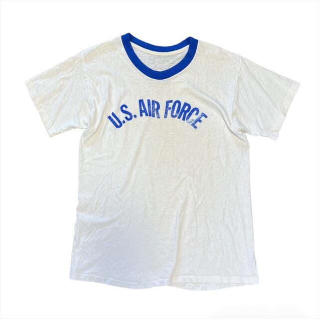 Champion(チャンピオン)の【vintage】希少　70s リンガーT 白青　U.S.AlR FORCE メンズのトップス(Tシャツ/カットソー(半袖/袖なし))の商品写真