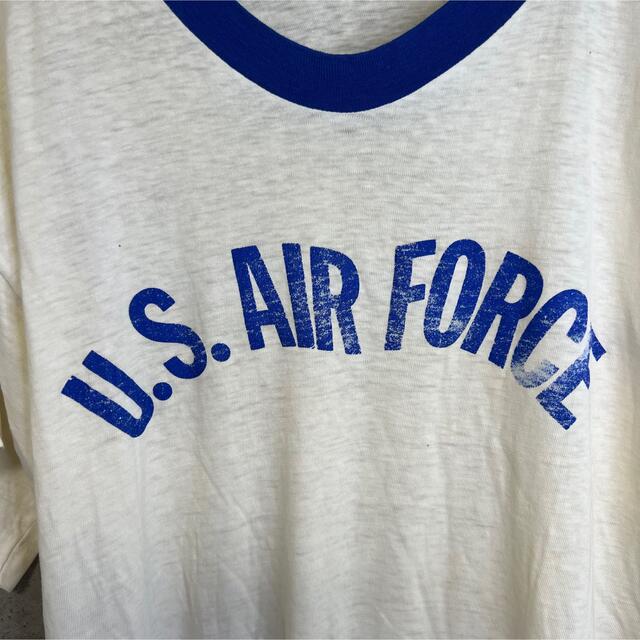 Champion(チャンピオン)の【vintage】希少　70s リンガーT 白青　U.S.AlR FORCE メンズのトップス(Tシャツ/カットソー(半袖/袖なし))の商品写真