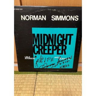 サイン入りレコードNORMAN SIMMONS Midnight Creeper(ジャズ)