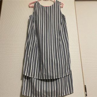 アズールバイマウジー(AZUL by moussy)のAZULbymoussy アズール マウジー ワンピース 袖なし ストライプ(ロングワンピース/マキシワンピース)