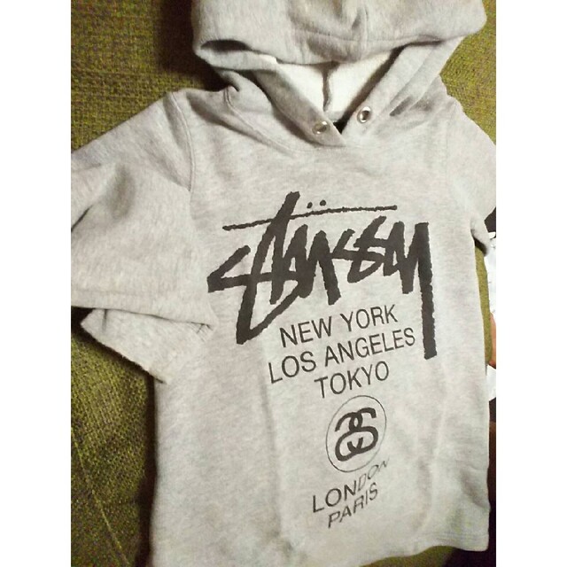 STUSSY - ステューシー☆ワールドツアー限定キッズ黒グレー灰色