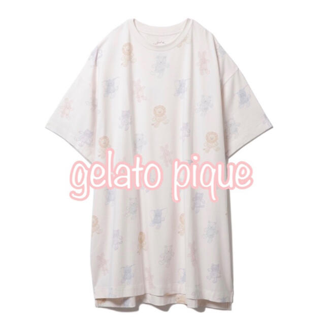 gelato pique(ジェラートピケ)のジェラートピケ❤︎ぬいぐるみモチーフドレス ピンク　新品タグ付き未開封 レディースのルームウェア/パジャマ(ルームウェア)の商品写真