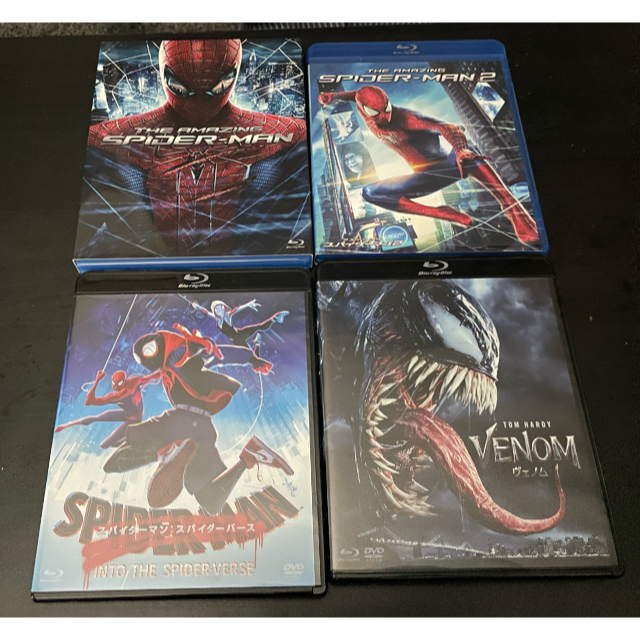 【〜7/18まで割引】スパイダーマン関連作品４点セット（DVDのみ・ケースなし）