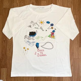 プリントTシャツ 半袖 白 XL(Tシャツ/カットソー(半袖/袖なし))