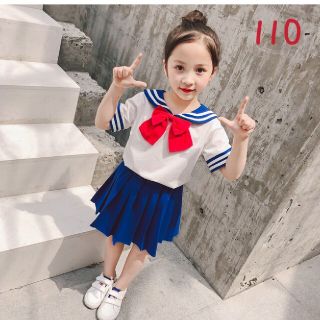 子供 女の子 コスプレ コスチューム セーラー服 セーラームーン　110　半袖(ワンピース)