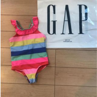 ベビーギャップ(babyGAP)の新品★ 80cm gap 水着　ワンピース　ボーダー　フリル(水着)