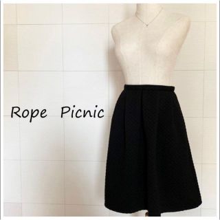 ロペピクニック(Rope' Picnic)のロペピクニック Rope Picnic 黒 キルトスカート(ミニスカート)