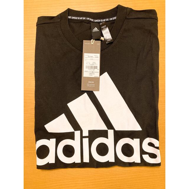 adidas(アディダス)の【新品未使用】adidas アディダス黒Tシャツ メンズのトップス(Tシャツ/カットソー(半袖/袖なし))の商品写真