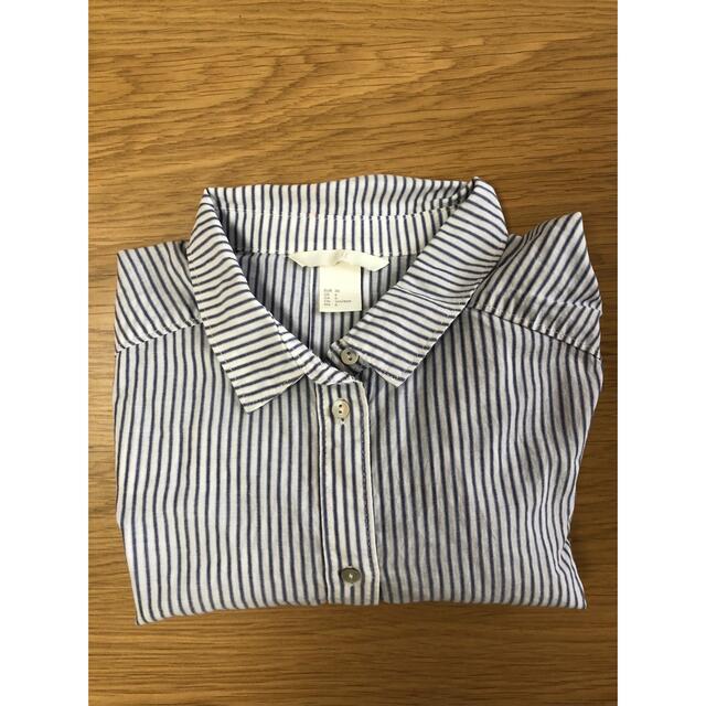 H&M(エイチアンドエム)のシャツ　ストライプシャツ　薄手　シンプル　ストライプ レディースのトップス(シャツ/ブラウス(長袖/七分))の商品写真