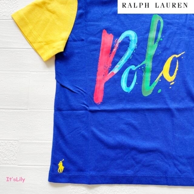 Ralph Lauren(ラルフローレン)のスタイ靴下追加12m80cm   ラルフローレン Tシャツ　ロゴ　青　カラフル キッズ/ベビー/マタニティのベビー服(~85cm)(Ｔシャツ)の商品写真