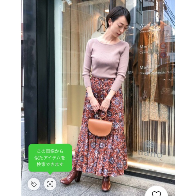 ne quittez pas 切り替えスカ-ト ヌキテパ 花柄 ブラック 完売