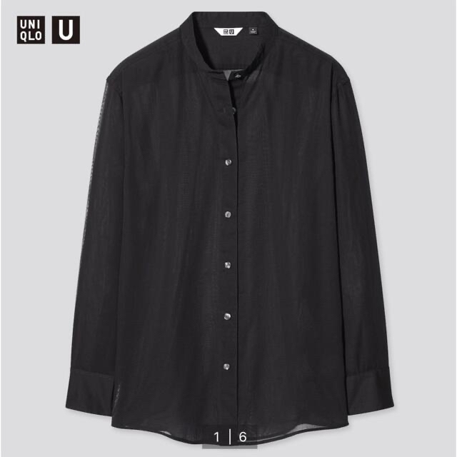 UNIQLO(ユニクロ)のUNIQLO シアーシャツ　Lサイズ　新品　未使用 レディースのトップス(シャツ/ブラウス(長袖/七分))の商品写真