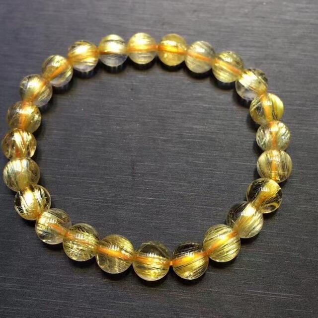 天然】タイチンルチルクオーツ ブレスレット 7.8mm-