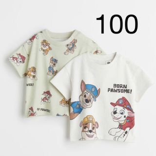 エイチアンドエム(H&M)の《最新作》新品未開封　パウパトロール　Tシャツ　2枚セット　100(Tシャツ/カットソー)