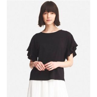 ユニクロ(UNIQLO)のユニクロ３XL　フリルスリーブT(Tシャツ(半袖/袖なし))