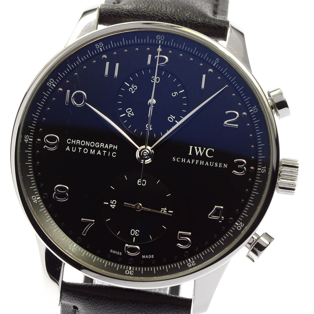 【IWC SCHAFFHAUSEN】IWC ポルトギーゼ クロノグラフ IW371491 自動巻き メンズ【ev10】