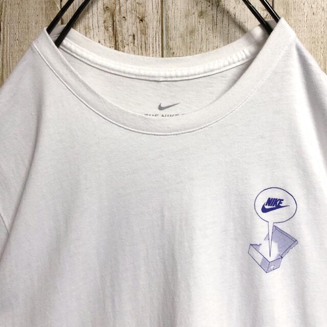 NIKE(ナイキ)のナイキ 表記XL ビッグロゴ スニーカー箱 両面プリント ホワイト Tシャツ メンズのトップス(Tシャツ/カットソー(半袖/袖なし))の商品写真