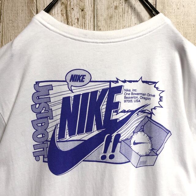 NIKE(ナイキ)のナイキ 表記XL ビッグロゴ スニーカー箱 両面プリント ホワイト Tシャツ メンズのトップス(Tシャツ/カットソー(半袖/袖なし))の商品写真