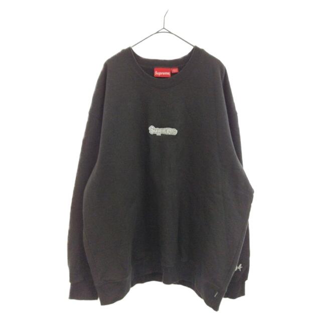 新入荷 Crewneck SUPREME ブラック シュプリーム ゴンズ刺繍ロゴ