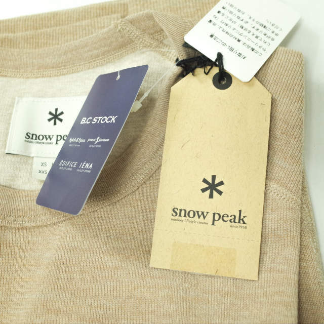 snow peak スノーピーク 日本製 D/F Wool Knit Pullover ウールニットプルオーバー SW-15AU301 XS(JPN) Beige セーター クルーネック ダブルフェイス トップス【新古品】【snow peak】 3