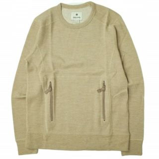 スノーピーク(Snow Peak)のsnow peak スノーピーク 日本製 D/F Wool Knit Pullover ウールニットプルオーバー SW-15AU301 XS(JPN) Beige セーター クルーネック ダブルフェイス トップス【新古品】【中古】【snow peak】(ニット/セーター)