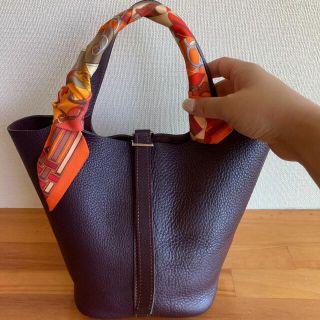 エルメス(Hermes)のエルメス HERMES ピコタン PM ハンドバッグ □F刻印 トリヨン (トートバッグ)