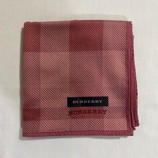 バーバリー(BURBERRY)のバーバリー　ハンカチ　未使用品　ピンク　#1923(ハンカチ)