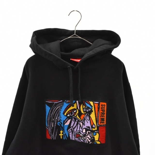 SUPREME シュプリーム 18AW Chainstitch Hooded Sweat チェインステッチ スウェットプルオーバーパーカー ブラック 2