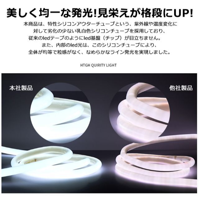 12周年記念イベントが BonBon Tokyoheartcame LEDストリップライト EL蛍光チューブ管 100v 家庭用ACアダプター 120SMD  M 防水 折り曲げ自在 強力発光 簡単