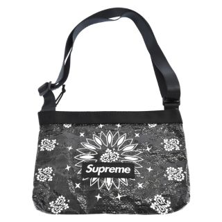 シュプリーム(Supreme)のSUPREME シュプリーム 21SS Bandana Tarp Side Bag バンダナタープサイドバッグ ポーチ ショルダー ペイズリー ブラック(ショルダーバッグ)