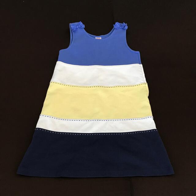 GYMBOREE(ジンボリー)のおしゃれワンピース　ジンボリー110 120 青　ブルーワンピ キッズ/ベビー/マタニティのキッズ服女の子用(90cm~)(ワンピース)の商品写真